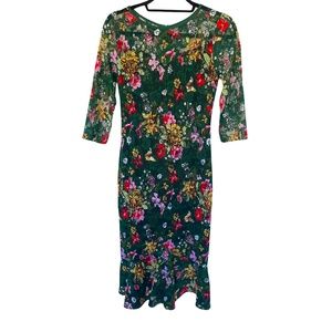 Vfshow Vfemage Green Lace Sheer Mesh Long Bodycon Mermaid Midi Dress Size S